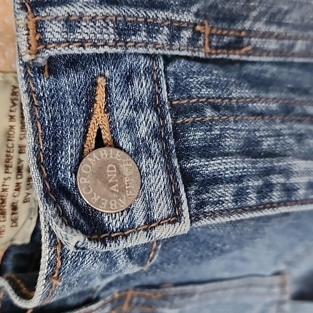 💙 ABERCROMBIE Ruffle Denim Mini Skirt 💙 - Picture 5 of 11